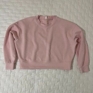 Lululemon Softstreme Perfectly Oversized Cropped Crew - Flush Pink